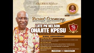 LATE PA NELSON ONAJITE KPESU SERVICE OF SONG Live Broadcast