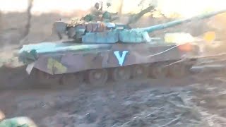 Эпизод работы танка Т-80 под Бахмутом