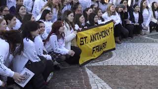 MONTECASSINO 21/02/2025 ACCOGLIENZA ALLA ABBAZIA IL SAINT ANTHONY  SCHOOL CHORUS TURING ORCHESTRO.