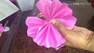 DIY  flor de TNT linda ,fácil e barata .