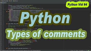 How to add a comment in Python , insert comment in python , Types of Comments in Python #4 #python