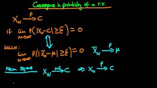 Convergence in probability of a random variable