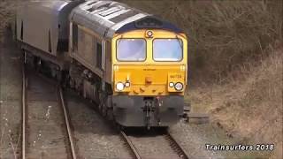 GBRf Class 66 No. 66739 on 4M37 Drax Aes - Liverpool Biomass Terminal on 30.3.18 - HD