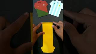 Make worldcup 2022 jersy using paper/Brazil, Portugal, Argentina jersey/origami craft#short