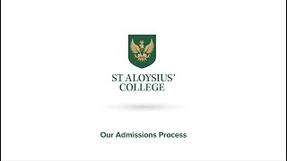 St Aloysius' College | Our Admissions Process