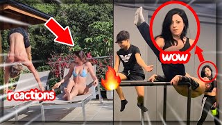 GIRLS REACTIONS TO CALISTHENICS *epic reactions* 2023 😂
