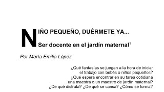 4a Sesión CTE Tema 5 Niño pequeño, duérmete ya