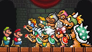 Super Mario Bros. 3 - All Castle Bosses (Koopaling Battles)