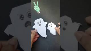 Easy DIY Origami ghost 👻 ll Halloween ghost ll Kawaii ghost DIY ll Paper ghost #shorts