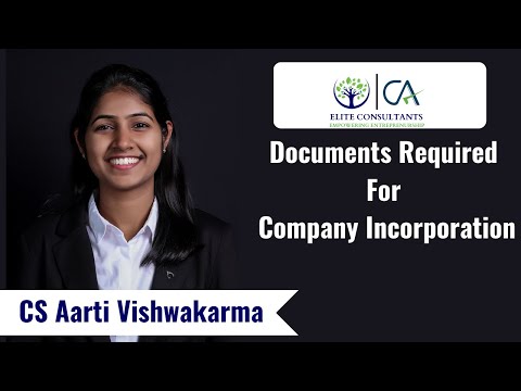 What are the documents required for incorporation?