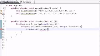 Java Programming Tutorial 34 Table for Multi Arrays