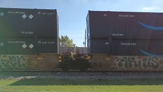 BNSF 6926 with plenty of Amazon containers