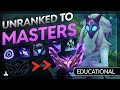 Educational UNRANKED to MASTERS on KINDRED GUIDE - How to Master Kindred in Every Elo