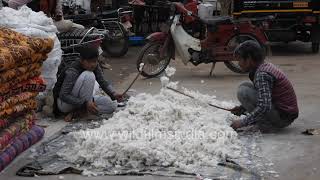 Make in India by the roadside - making a razai and metalwork on the streets of Delhi