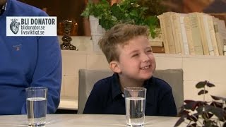 Adam föddes med hjärtfel - donator räddade hans liv - Nyhetsmorgon (TV4)