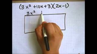multiplying 3 Polynomials box method
