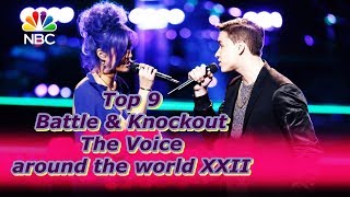 Top 9 Battle \u0026 Knockout (The Voice around the world XII)