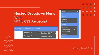 Dynamic Nested Dropdown Menu | HTML, CSS, Javascript (Part 1)
