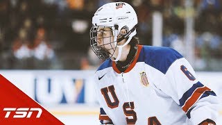 Jack Hughes puts on four-goal display in USA rout of Slovakia at U18 Worlds