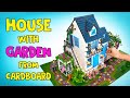 How To Make Miniature Cardboard House With A Summer Garden