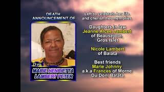 Marie Henrietta Lambert Peter long