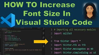 How to Change or Increase Font Size in Visual Studio Code | VS Code @CodeGlobal