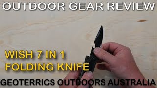 7 in 1 No-Name survival knife review from WISH - WIN - Geoterrics Outdoors Australia