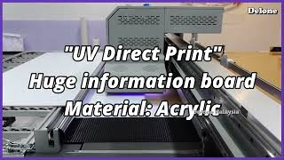 Print on Big Acrylic - DELONE UDH2000 UV Hybrid Printing Machine