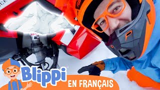 Blippi découvre la motoneige　- Blippi en français | Vidéos éducatives pour les enfants