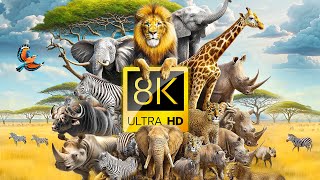 HAYVAN KARŞILAŞMALARI: En Vahşi Afrikan Hayvanları 60FPS 8K ULTRA HD