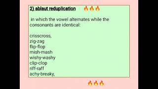 Reduplication Morphology