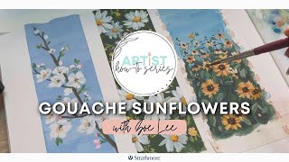 Gouache Sunflower Tutorial