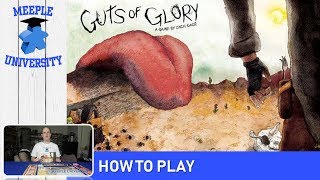 Guts of Glory Board Game – How to Play \u0026 Setup in 7 Minutes (CONCISE rule, drop the rulebook!)