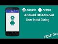 Xamarin Android Tutorial -  User Input Dialog