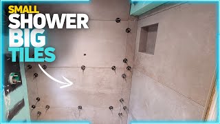 Mastering Wall Tile Layout in a Shower | Pro Tips for Large Format Tiles!