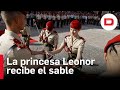 La Princesa Leonor recibe su sable de oficial en la Academia General Militar