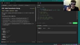 Day #7 LeetCode 678 - Valid Parenthesis String Live Walkthrough - Python | Optimal Solution