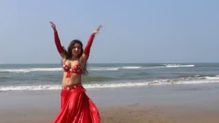 Bellydance improvisation, Shik-shak-shok, India, Goa, beach Ashvem