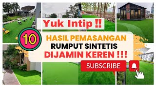 DIJAMIN KEREN‼️ Intip 10 Hasil Pemasangan Rumput Sintetis