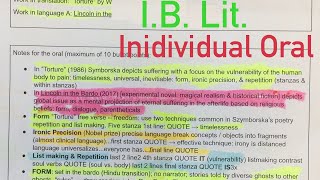 IB Literature: Individual Oral: Sample I.O. (Part 3 of 3)