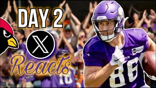Vikings & Cardinals Day 2 Joint Practice | X app Clip Reacts