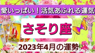 蠍座【2023年４月の運勢】💕愛いっぱい！活気あふれる運気👑星とカードで徹底リーディング🌸