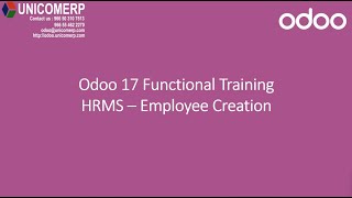 Odoo 17 Functional Training | HRMS | Employee Creation | Odoo 17 Enterprise version