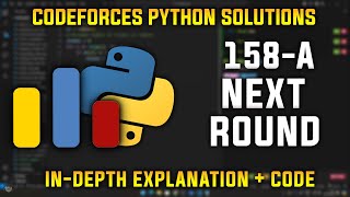 158A | Next Round | Codeforces Python Solutions | Explanation + Walkthrough