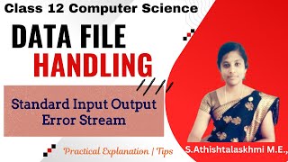 Standard Input Output Error Stream | File Handling | Class 12 Computer Science