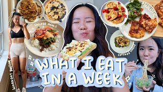 a week of healthy + realistic college meals 📚🍎 how I stay fit during school | productive habits