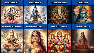 🕉️ Hindu Gods and their Wives | General Knowledge |