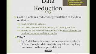 Preprocessing 5 : Data Reduction
