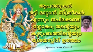 ആപത്തുകൾ തട്ടി മാറ്റാനും കുടുംബ ശ്രേയസ്സിനും സ്ത്രീകൾ എന്നും  ജപിക്കേണ്ട ദേവീസ്തുതി  |  Devi Stuti