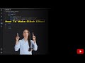 How to make Glitch Effect ? | HTML CSS #shorts #coding